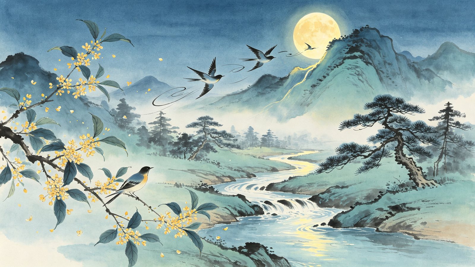 山涧月