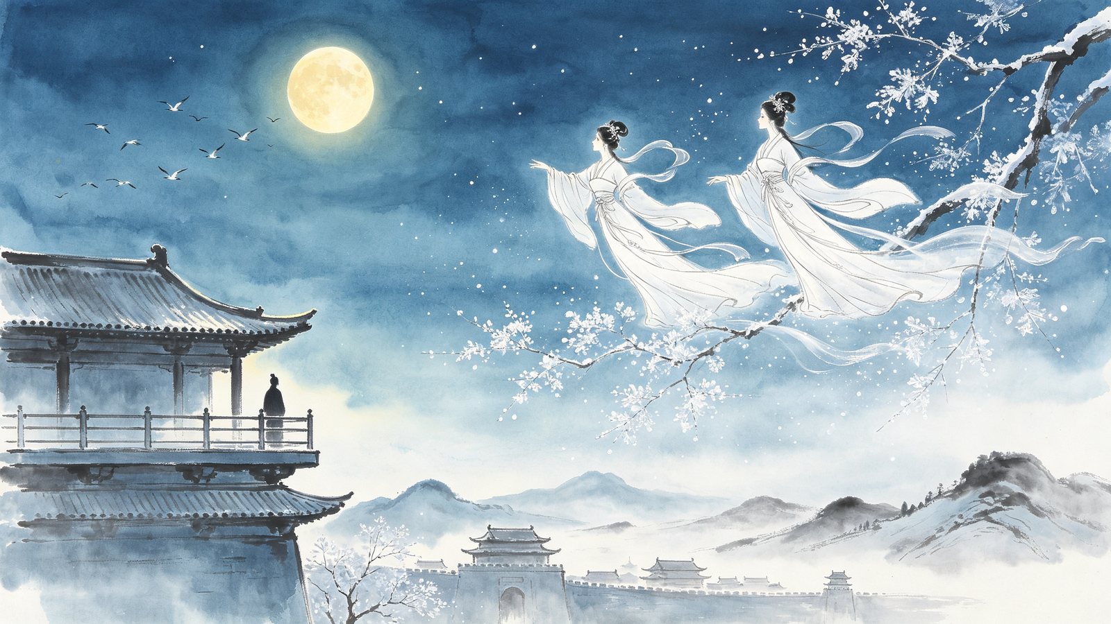 霜天月